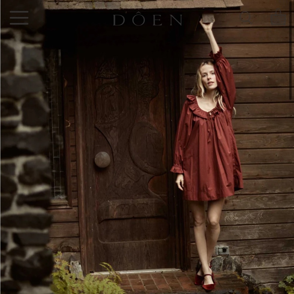 DOEN Jillian Dress in Mahogany - XXS (XS) - NWT